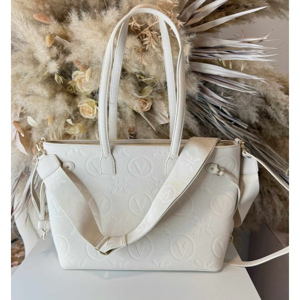 VALENTINO SAMBA RE SHOPPING BAG VBS8ZG01 ECRU