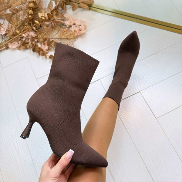 SOCK HEEL DES8086 BROWN