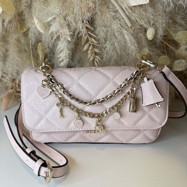 GUESS LIBBY FLAP CROSSBODY BAG GG991220 LIGHTROSE