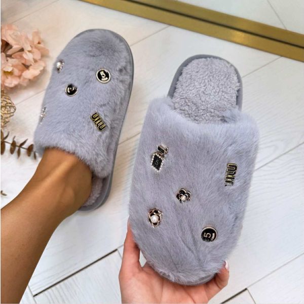 CHANNIE PANTOFFEL 8011-25 GREY