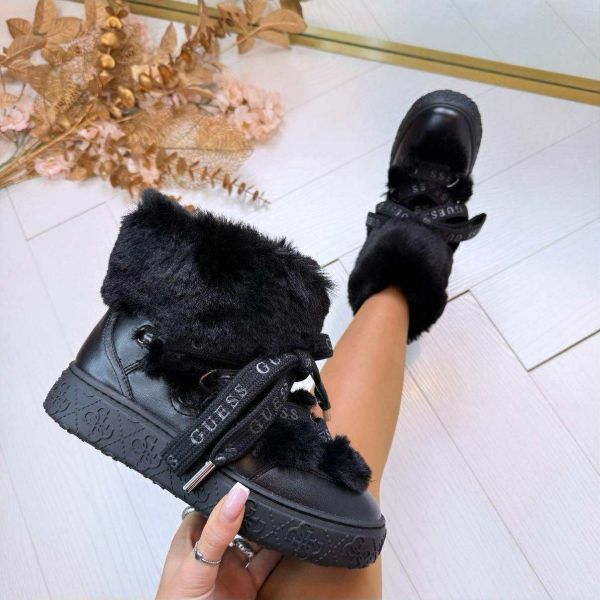 GUESS FURRY SNOWBOOT FLFUEKFUR10 BLACK