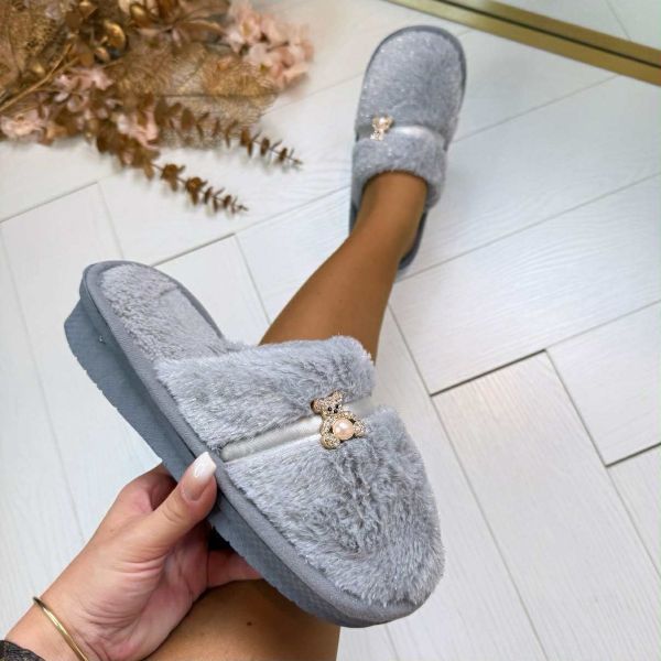 BEARLY PANTOFFEL XL-3715 GREY