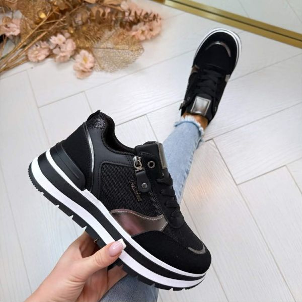 FASHION ZIP SNEAKER YY117 BLACK