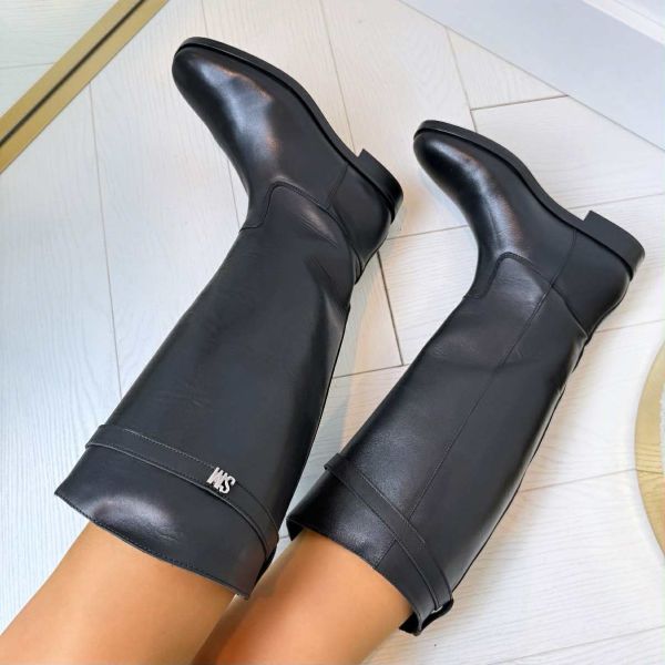 STEVE MADDEN NOVI LAARS 4728 BLACK LEATHER