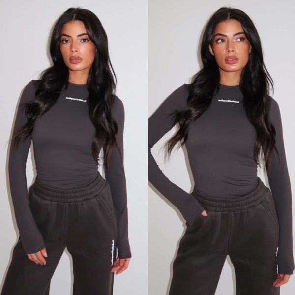 UNIQUE THE LABEL ROBYN **LONGSLEEVE** CHARCOAL
