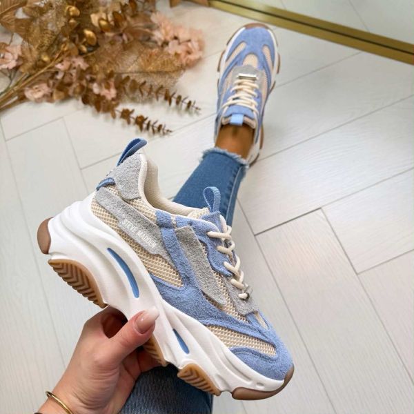 STEVE MADDEN POSSESSION SNEAKER 4652 GRY BLU IVY