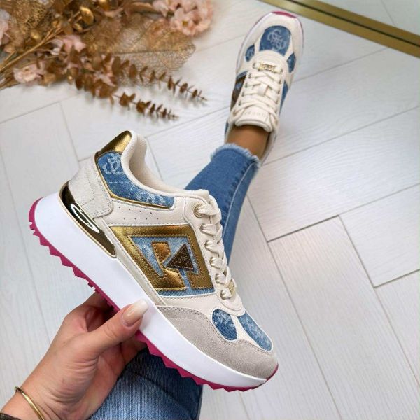 GUESS SPORTY LOGO SNEAKER FLTKORFAL12 BLUE