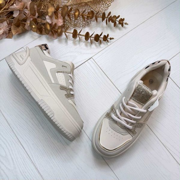 *LAATSTE MAAT 37* SNEAKER A-113 APRICOT