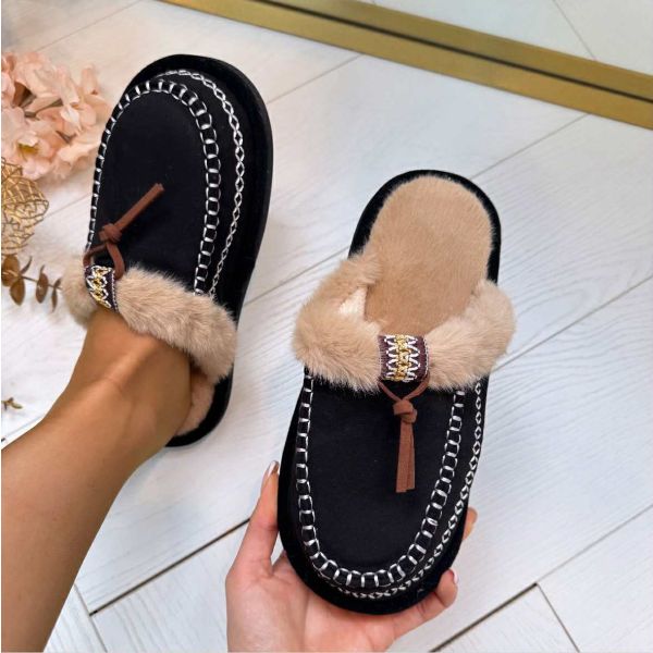 INDY PANTOFFEL 608 BLACK