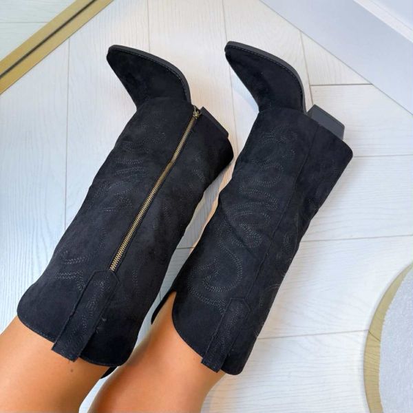 *SALE* FLAPOVER COWBOY LAARS DES8082 BLACK