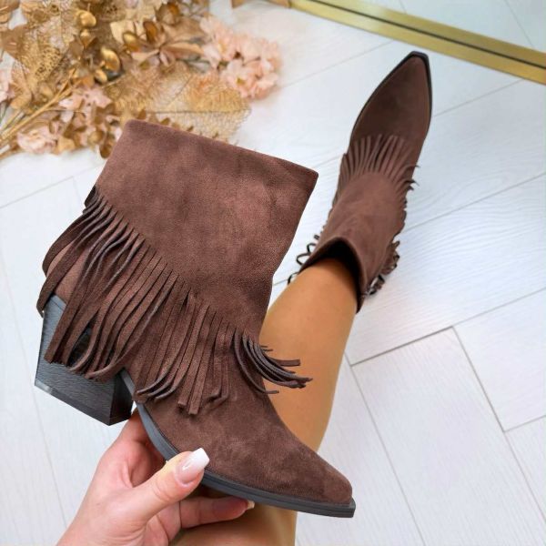 *SALE* POCA FRINGE BOOT Y2327 BROWN