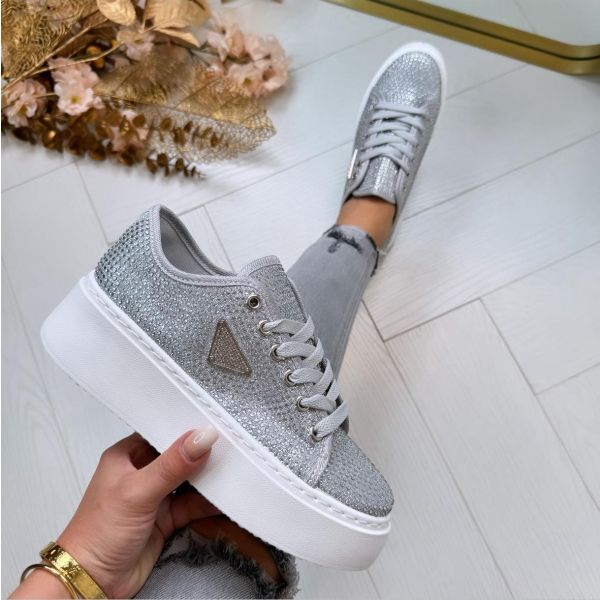 SPARKLE SNEAKER YH-28 SILVER *WEBONLY*