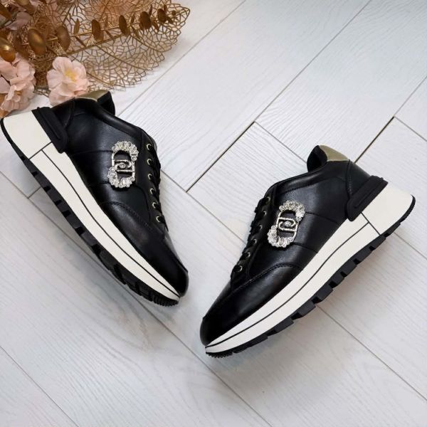**LAATSTE MAAT 41** LIU JO SNEAKER BF5043 PX026 BLACK/LIGHTGOLD
