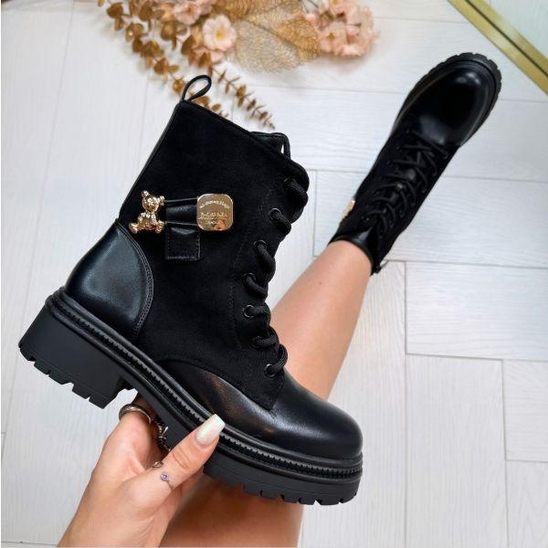 SUEDINE BEARY BOOT BM133 BLACK *WEB ONLY*