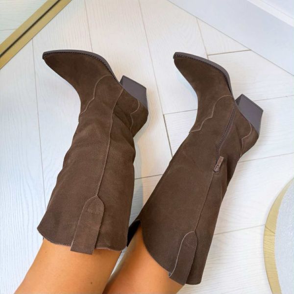 *SALE* REAL LEATHER COWBOY BOOT 6396 BROWN