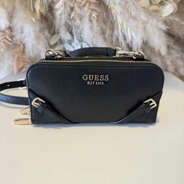 GUESS BRAMINA CROSSBODY ORGANIZER BAG ZG963679 BLACK