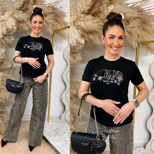 GUESS SOLANGE TEE V6GI11K2978 JBLK