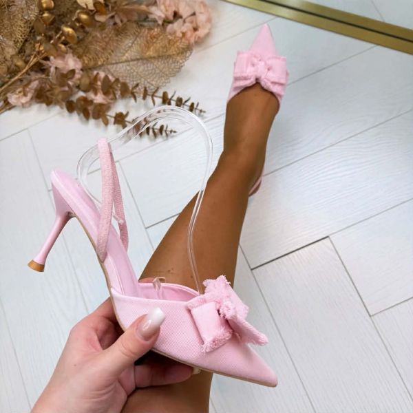 CUTE BOW HEEL 100-479 PINK