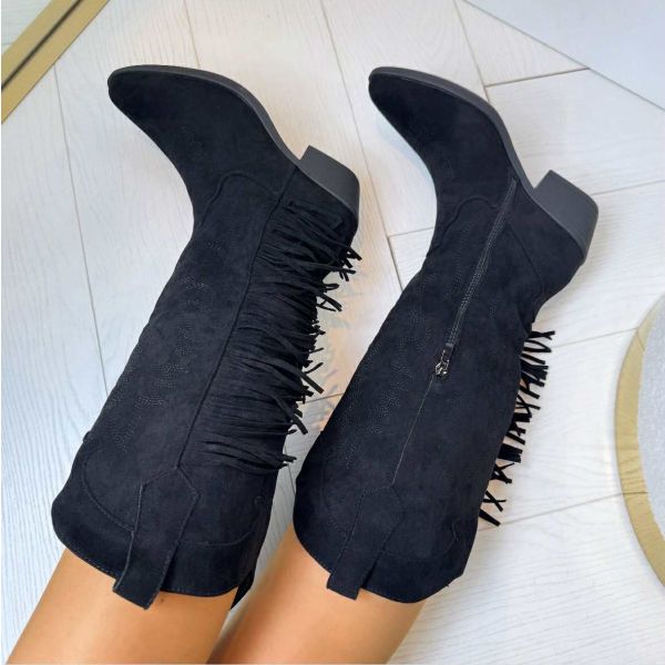 *SALE* COWBOY FRINGE LAARS DES8083 BLACK