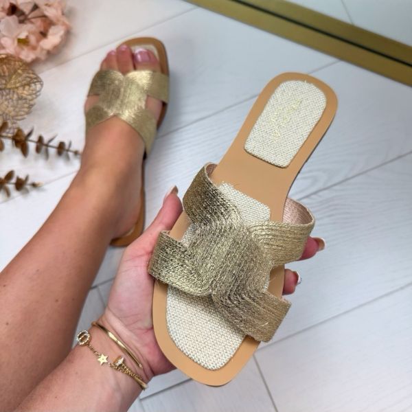 *SALE* GLAMMY SLIPPER X5-352 GOLD