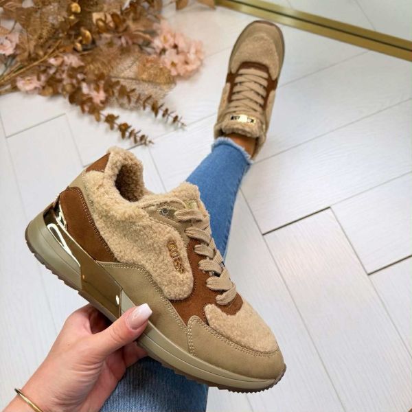 GUESS TEDDY COGNAC SNEAKER FLFM17FUR12 NATU