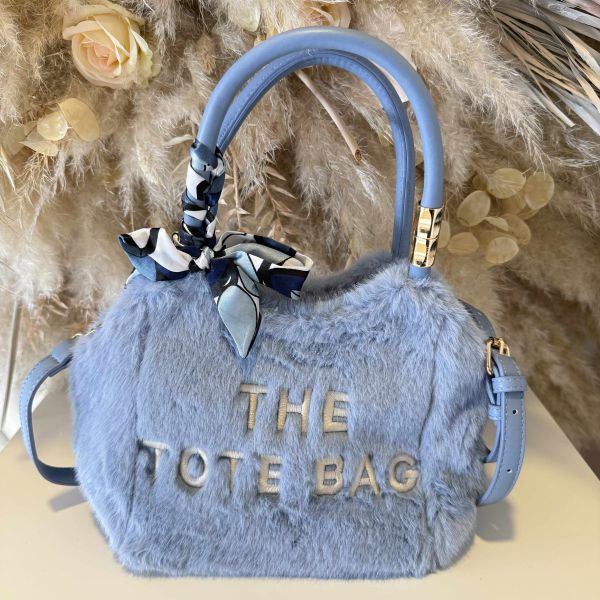 TOTE FAKE FUR BAG H3892 L.BLUE