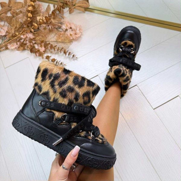 GUESS FURRY SNOWBOOT FLFUEKFUR10 LEOPARD