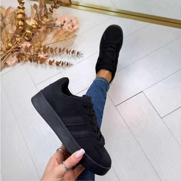 *SALE* MONA STRIPE SNEAKER 891 ALLBLACK