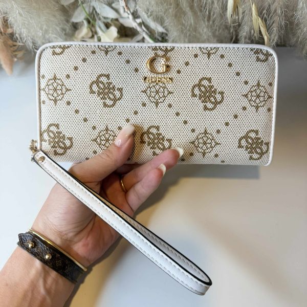 GUESS NEDA SLG WALLET CP9654146 OFF WHITE LOGO