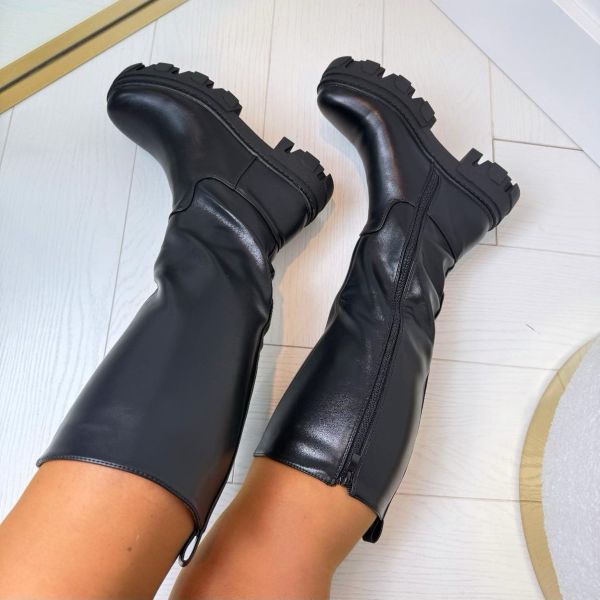 BASIC LEATHER LOOK LAARS DE1052 BLACK/P