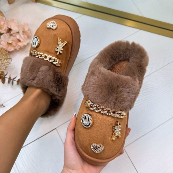 CHAIN BEDEL PANTOFFEL 9104-21 CAMEL