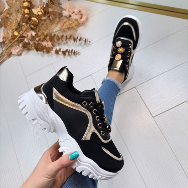 *SALE* BEDEL SNEAKER YY-151 BLACK *WEBONLY*