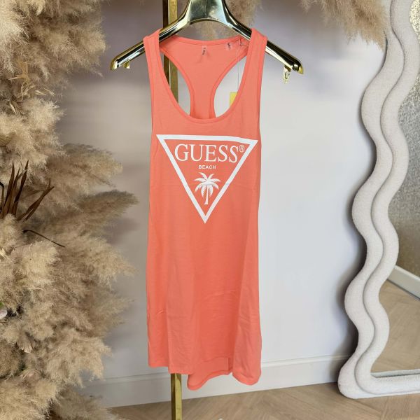 GUESS BEACH LOGO TANKTOP DRESS E3GP03JA914 F5O3 ORANGE