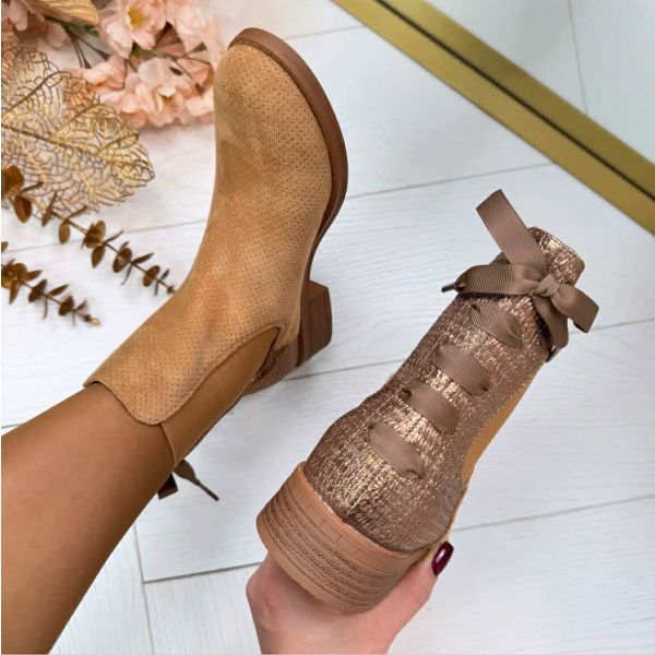*SALE* BOW BOOTY Y2308 CAMEL *WEBONLY*