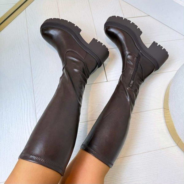 TESS LEATHER LOOK LAARS 9671 BROWN