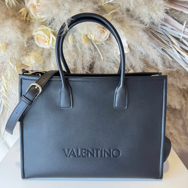 VALENTINO BAGS WILK SHOPPING VBS9I504 NERO
