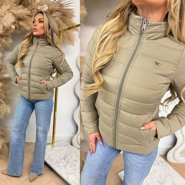 GUESS SOLID HEAVY DIANN JACKET V4YL04WF3X0 TAUPE