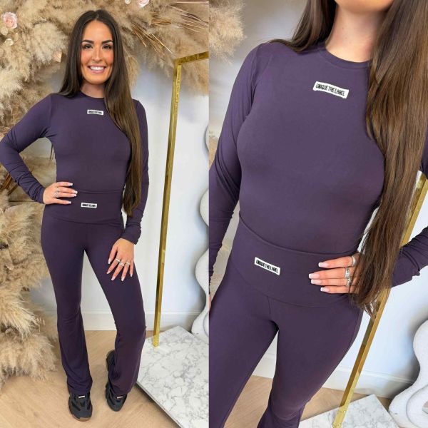 UNIQUE THE LABEL NENA **LONGSLEEVE** TOP DEEP BERRY