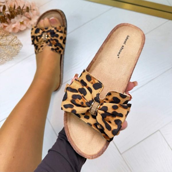 BOW SLIPPER 1147 LEOPARD