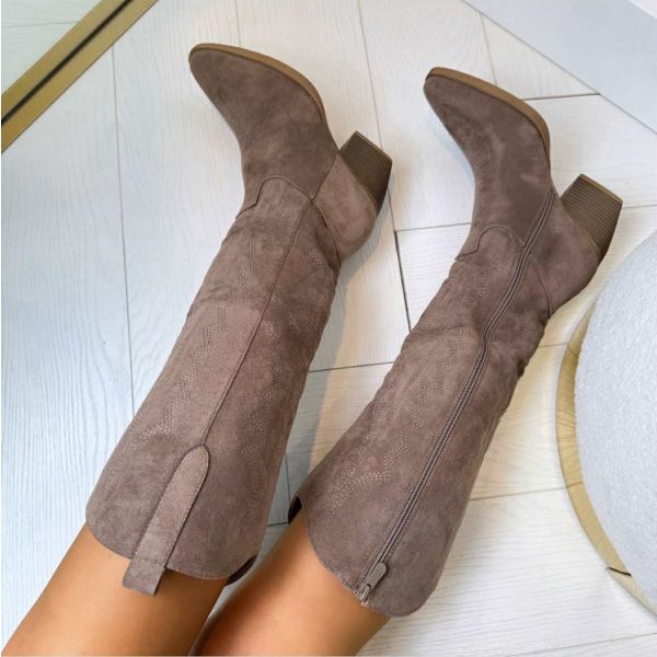 SUEDINE COWBOY LAARS T-272 KHAKI