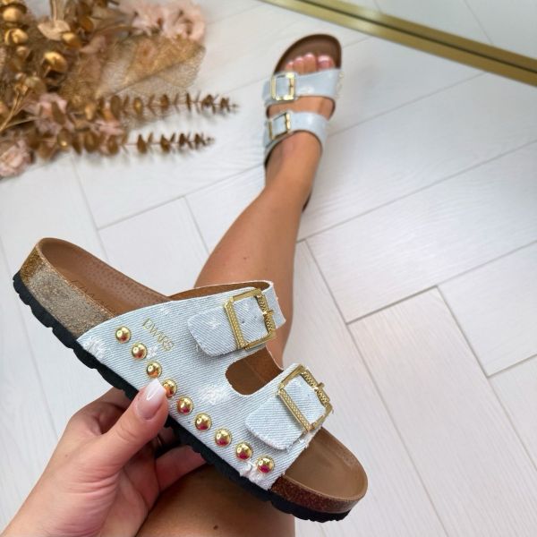 DWRS MALIBU DENIM SLIPPER 52714-08 LT. JEANS