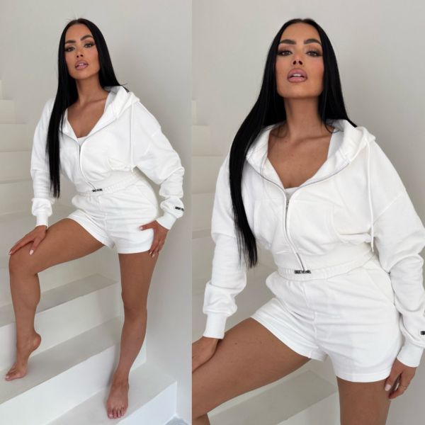 UNIQUE THE LABEL MOLLY SHORTS MILKY WHITE