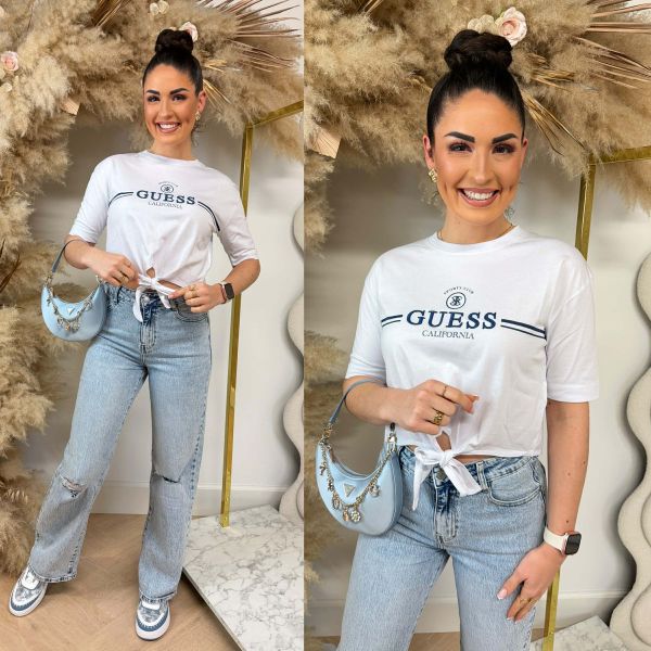 GUESS BOW TEE V6GI20K3509 G011 WHITE