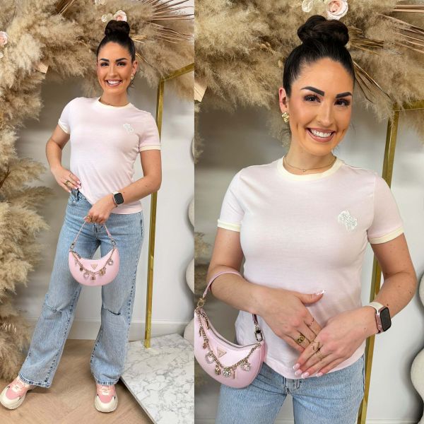 GUESS GRETA TEE V6GI05K2966 A60W LIGHT PINK