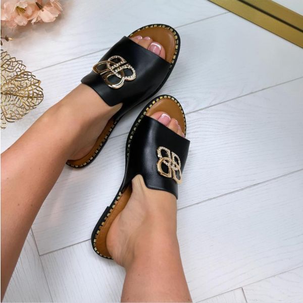 **SALE** DIAMOND BELLE SLIPPER CH017 BLACK *WEB ONLY*