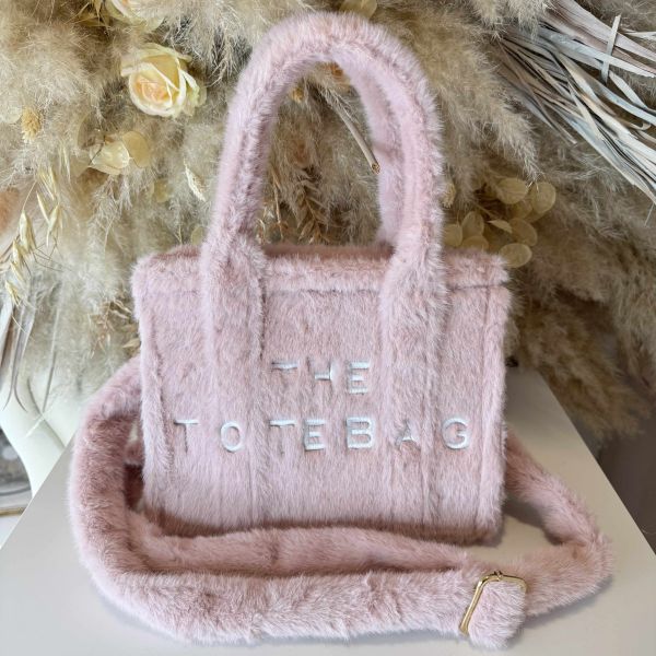 FAKE FUR TOTE BAG H3235 PINK