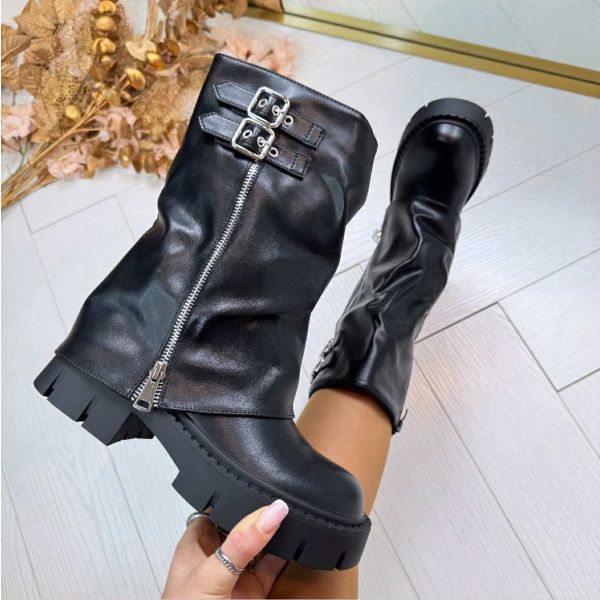 *SALE* FENNA ZIP BOOT A9667 BLACK