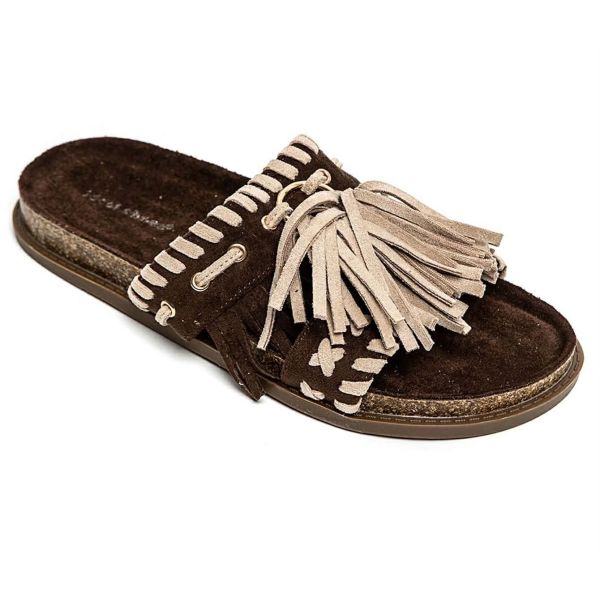 INDIAN FRINGE SLIPPER 5288 BROWN