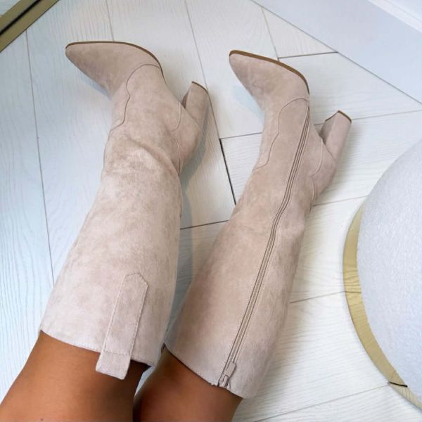 SUEDINE HEEL LAARS 6010-A203 BEIGE