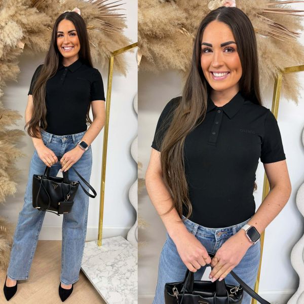 GUESS MARY SS BODYSUIT V6RP00KD772 BLACK